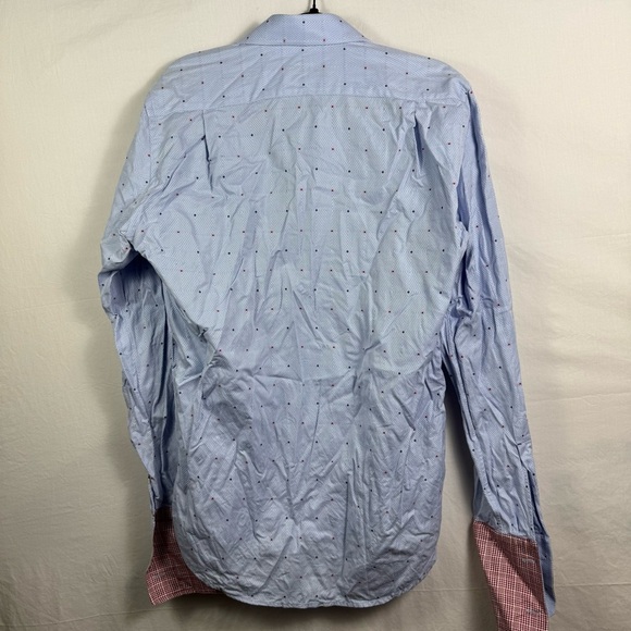 Robert Graham Blue and Red Dress Shirt Mens Size 39/15.5 - Picture 2 of 6